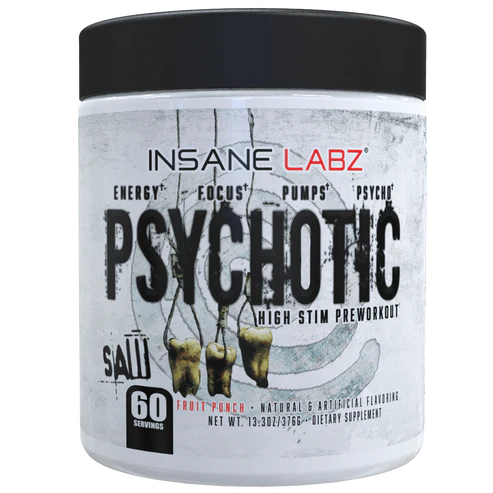 Insane Labz Psychotic Saw Pre Entreno 60 Servicios Fruit Punch