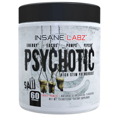 Insane Labz Psychotic Saw Pre Entreno 60 Servicios Fruit Punch