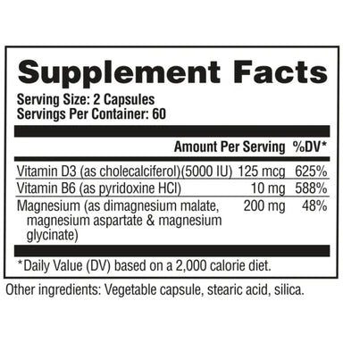 GAT Sport Nitraflex Pro Magnesium 120 Capsulas informacion nutricional