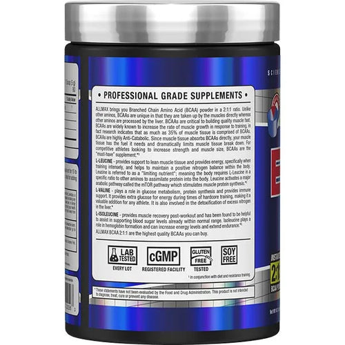 Allmax BCAA 2:1:1 400 Gramos Aminoacidos Portada 2