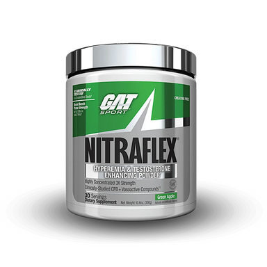 GAT Sport Nitraflex Pre Entreno 30 Servicios Manzana Verde