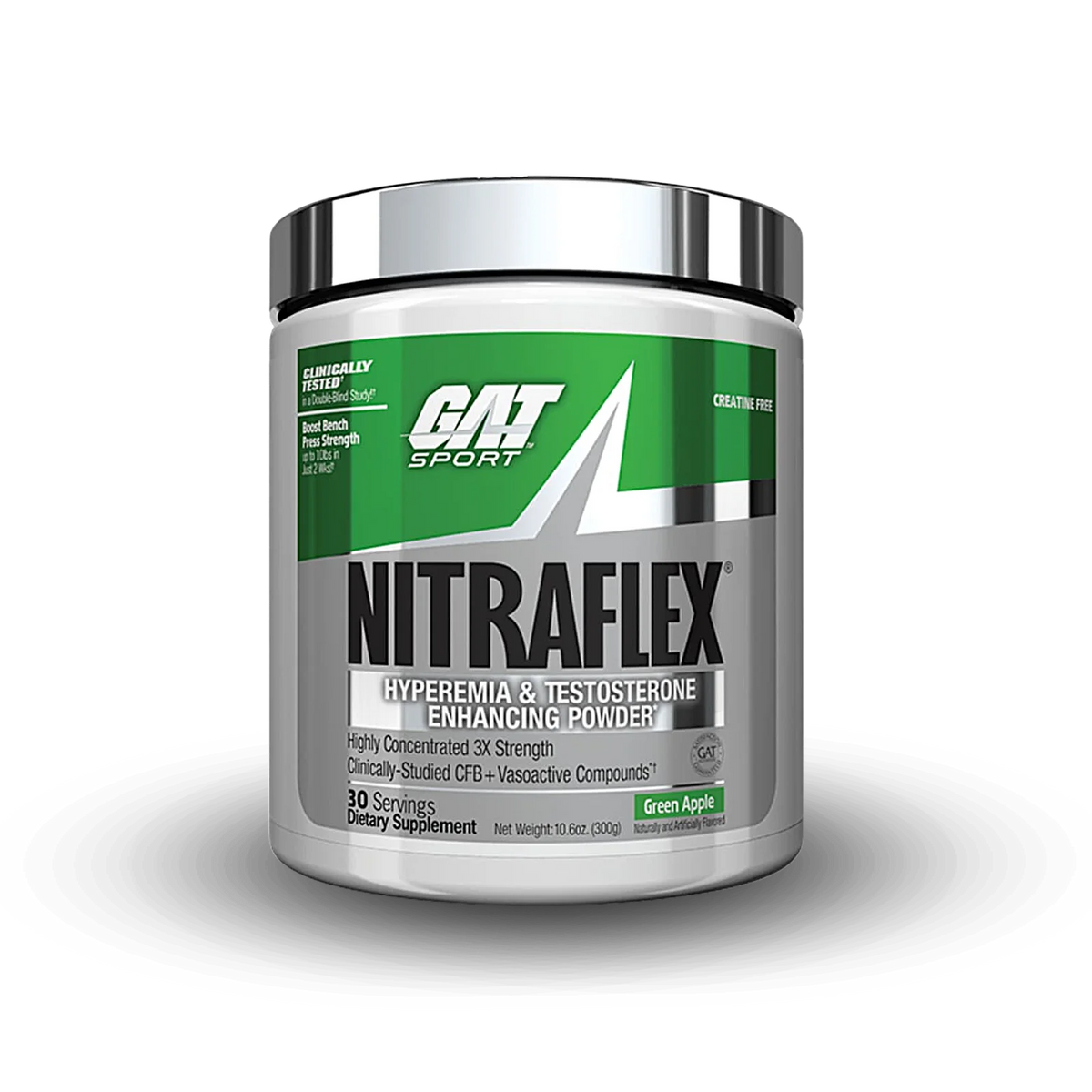 GAT Sport Nitraflex Pre Entreno 30 Servicios Manzana Verde