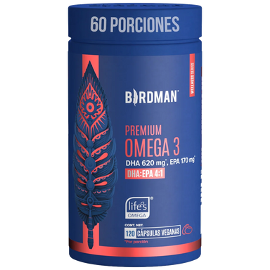 Birdmna Omega 3 - DHA 620mg & EPA 170mg - 120 Cápsulas