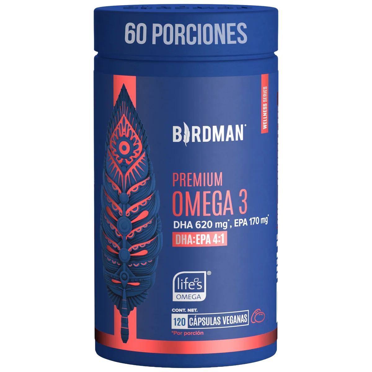 Birdmna Omega 3 - DHA 620mg & EPA 170mg - 120 Cápsulas