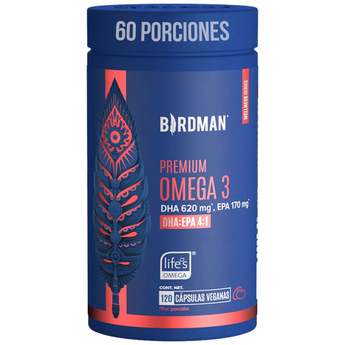 Birdmna Omega 3 - DHA 620mg & EPA 170mg - 120 Cápsulas