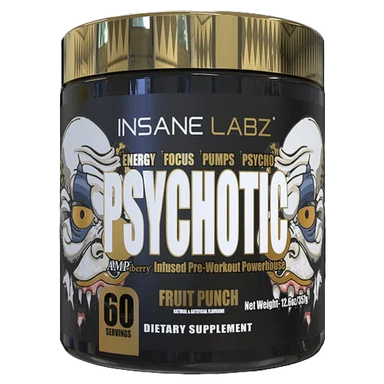 Insane Labz Psychotic Gold Pre Entreno 60 servicios fruit punch
