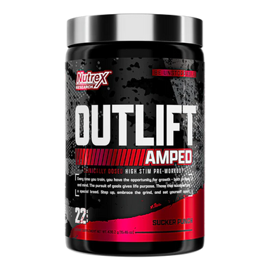 Nutrex Pre Entreno Outlift Amped 436g 22 Servicios sucker punch