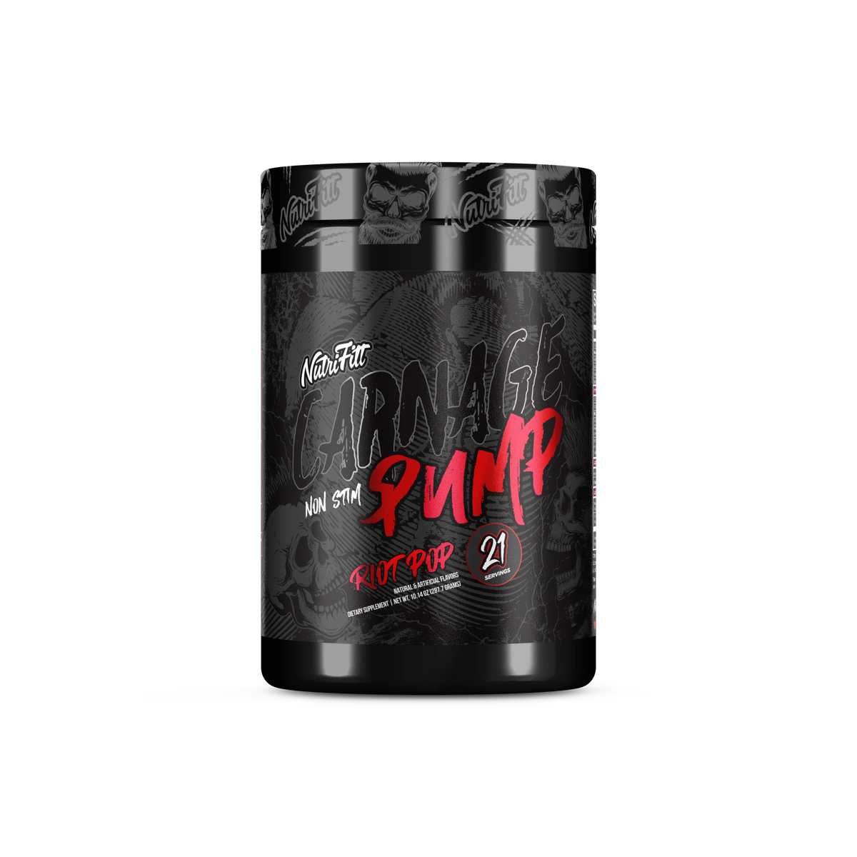 Nutrifitt Carnage Pump Pre Entreno 21 Servicios Riot pop Portada
