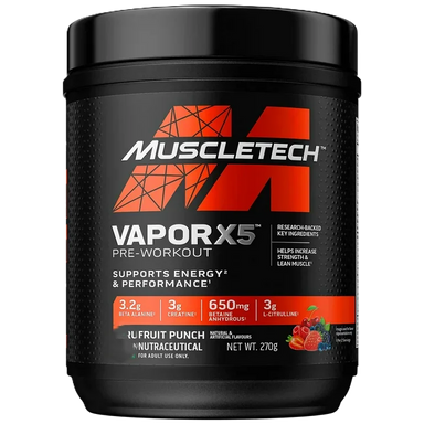 Muscletech Vapor X5 266g 30 servicios ponche de frutas