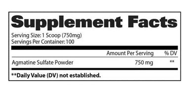 GAT Sport Agmatine 100 Servicios informacion nutricional