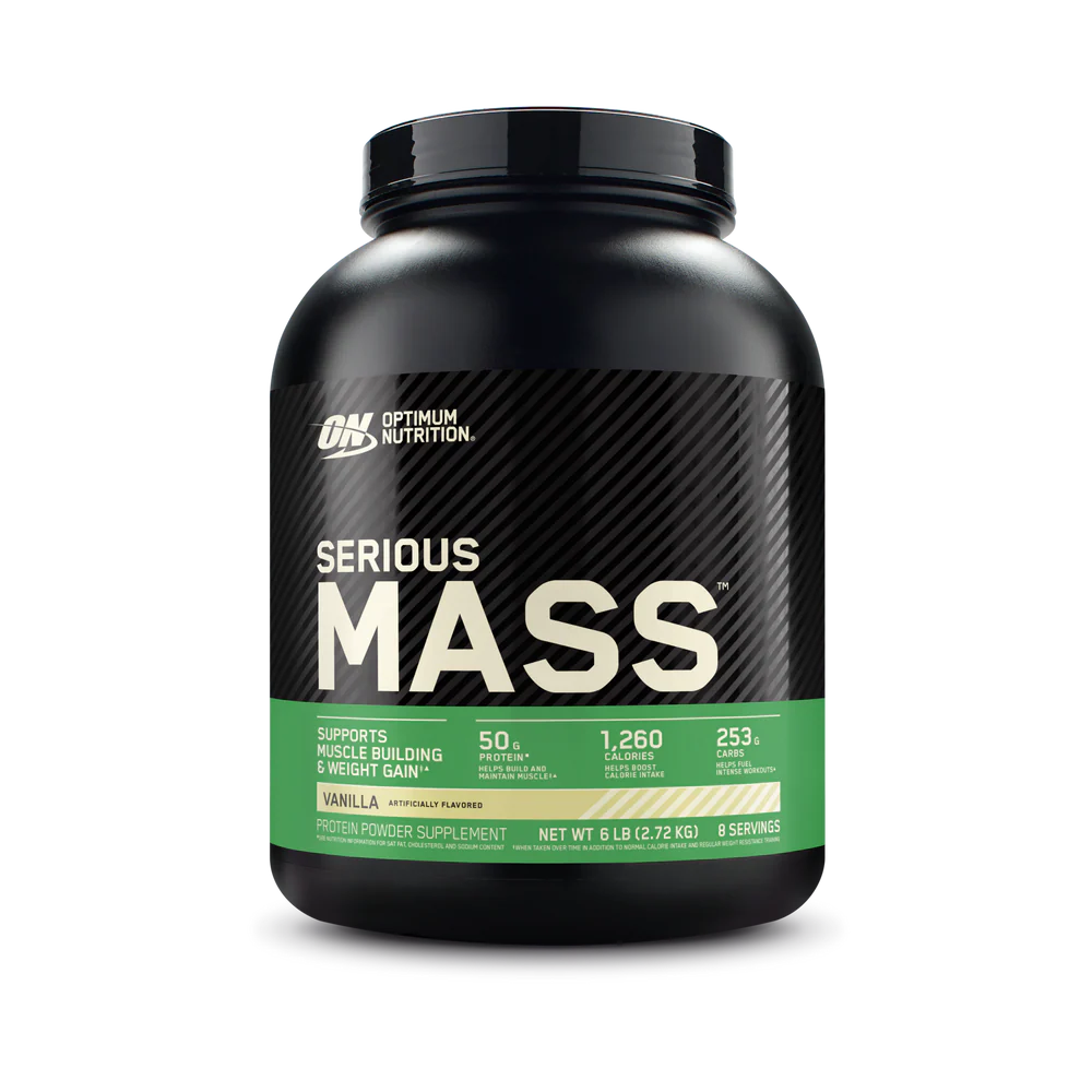 Optimum Nutrition Serious Mass 6 Lbs 8 Servicios vainilla