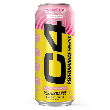 Cellucor c4 energy drink zero azucar 16 oz (12 latas) strawberry blast