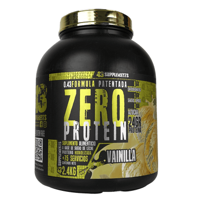 43 Supplements Proteina hidrolizada 2.4 kg 75 servicios vainilla