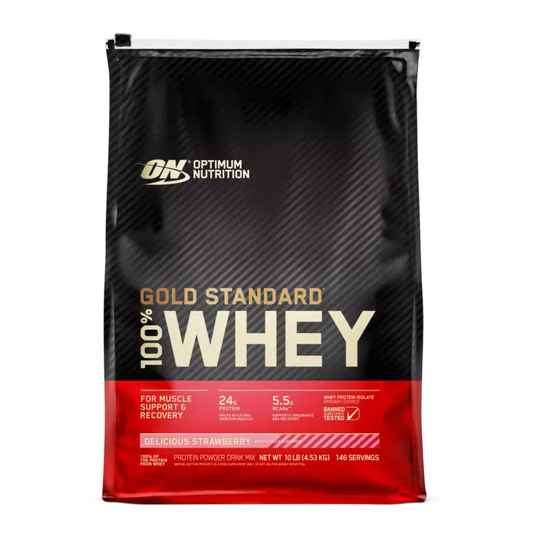 Optimum Nutrition Proteina 100% Whey Gold Standard 10 Libras fresa