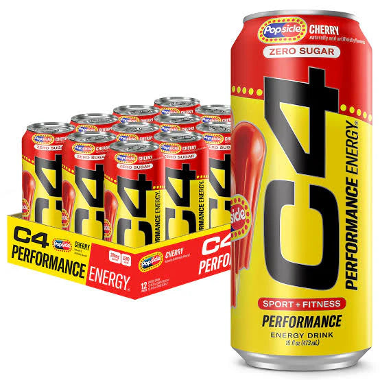 Cellucor C4 Energy Drink 16 oz 12 Pack POPSICLE cherry