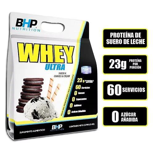 BHP Nutrition Proteina Whey Ultra 5Lbs cookies and cream