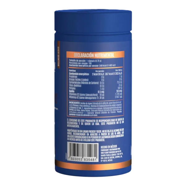 Birdman Vita D3 + K2 150 Capsulas Informacion nutricional