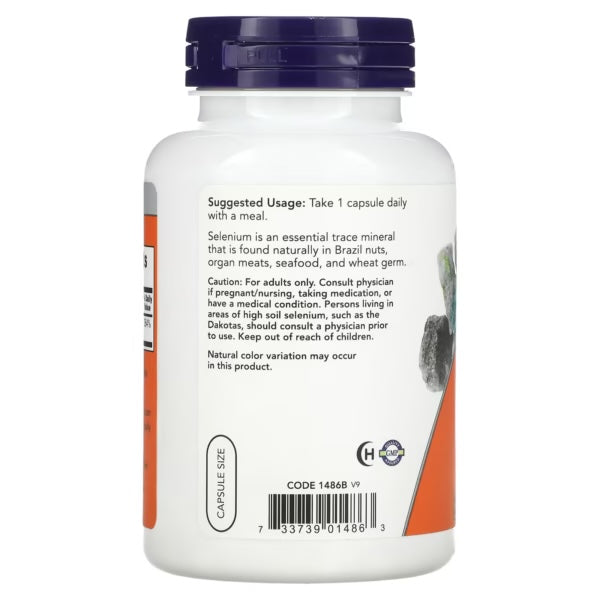 Now Foods Selenium 200 Mcg 180 Veg Caps Portada 2
