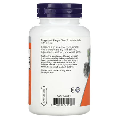 Now Foods Selenium 200 Mcg 180 Veg Caps Portada 2