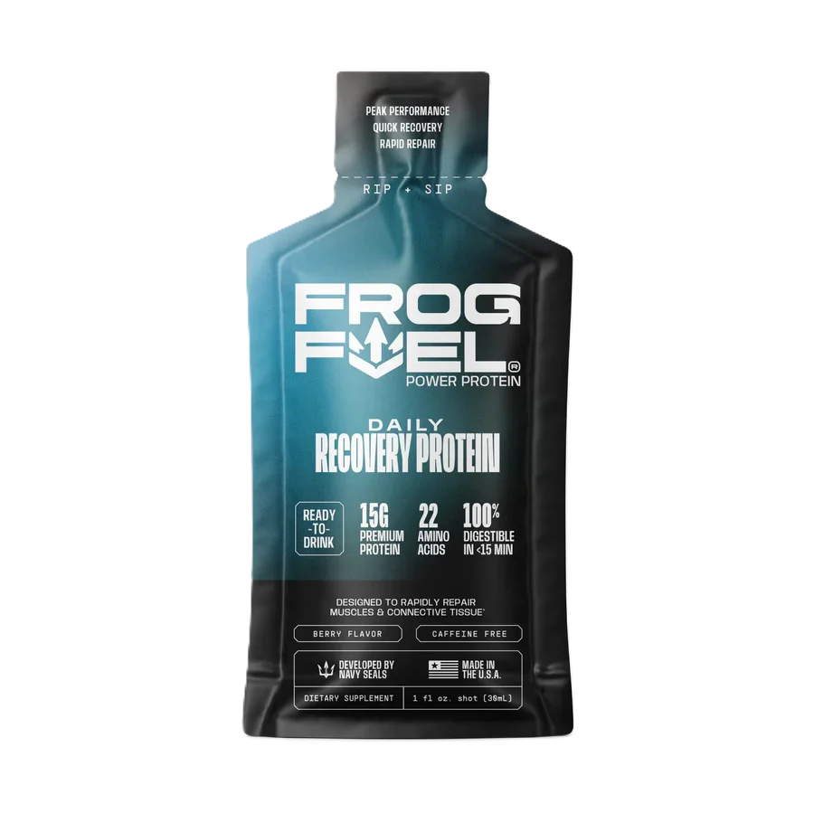 Frog Fuel Power Protein Collagen Protein Caffein Free 24 shots Berry Flavor