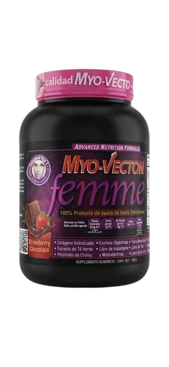 Myo Vector Femme Proteina Hidrolizada 1.2 Kg 3 Lbs 44 Servicios Strawberry Chocolate