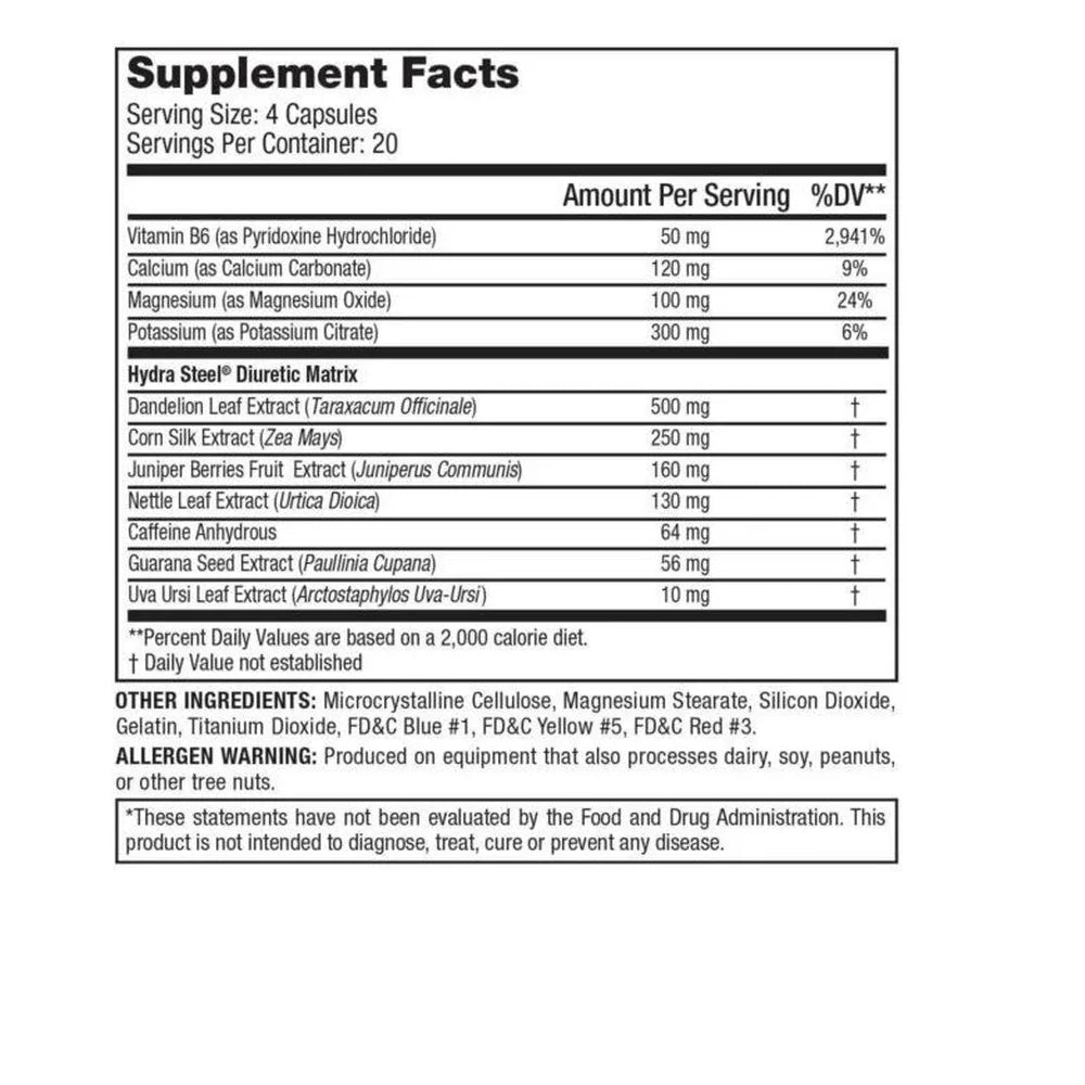Steelfit Hydra Steel 80 Capsulas informacion