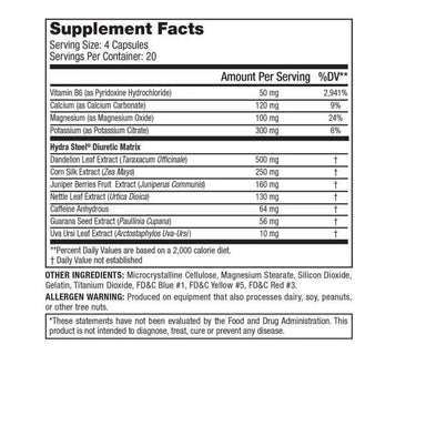 Steelfit Hydra Steel 80 Capsulas informacion