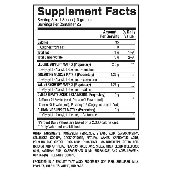 BPI Sports Best Aminos 25 Servicios informacion nutricional