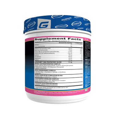 Gaspari Nutrition Super Pump Max 40 Servicios informacion nutricional