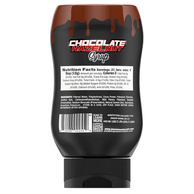 Dragon pharma dips chocolate hazelnut 335gr Informacion nutricional