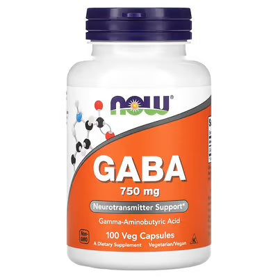 Now Foods Gaba 750 Mg 100 Veg Cap