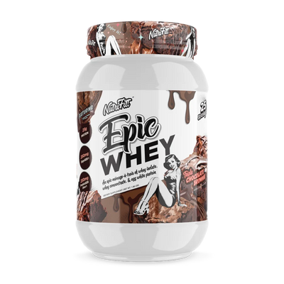 Nutrifitt epic whey 1.73lbrs 25servicios Proteina Triple Chocolate brownie Portada
