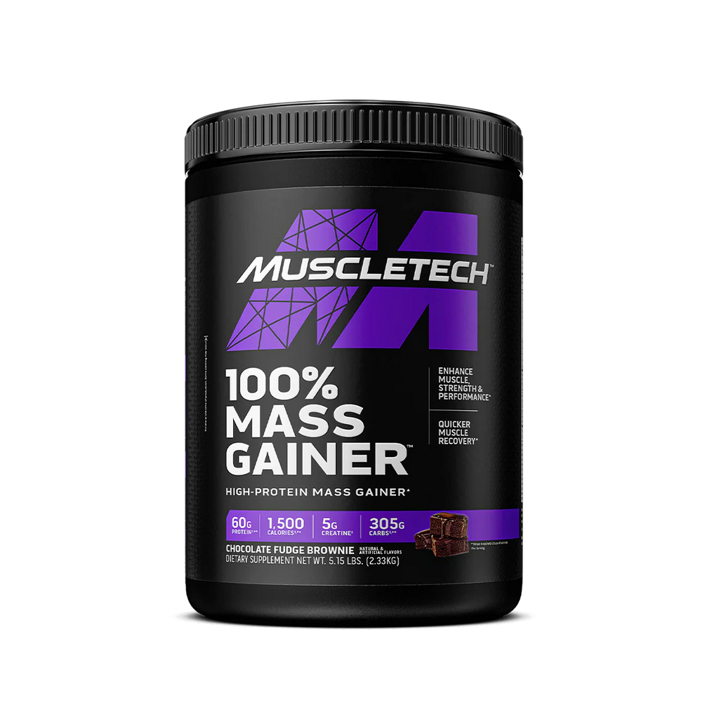 Muscletech 100% Mass Gainer 5.15lb Chocolate fudge brownie Portada