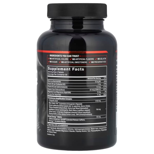 Force Factor Test X180 Boost 120 Tab Informacion nutricional