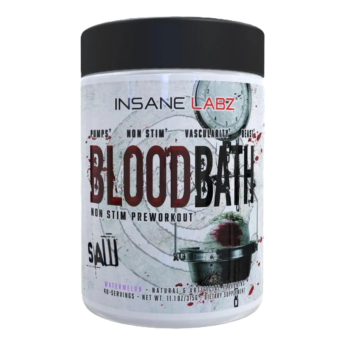 Insane Labz Saw BloodBath Non Stim 40 Servicios Pre Entreno Watermelon