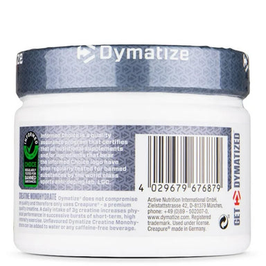 Dymatize Creatina Creapure 500gr 147 Servicios informacion nutricional