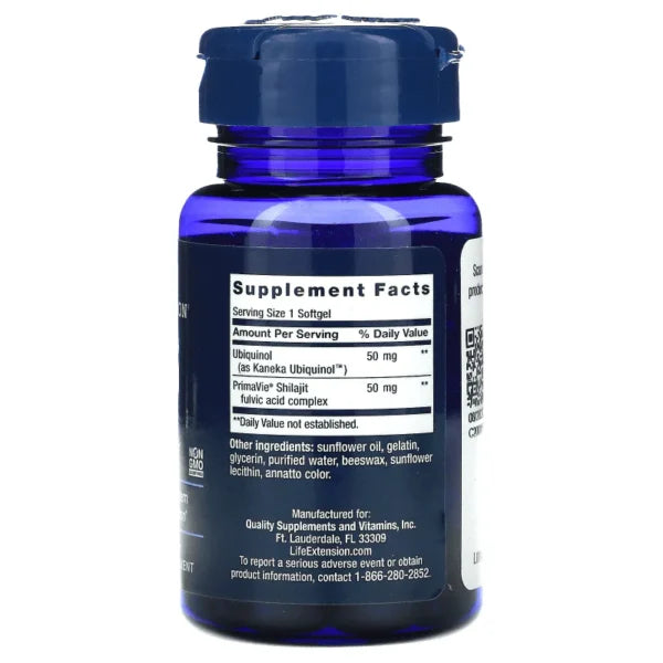 Life Extension CoQ10 100mg 30 Softgels informacion nutricional