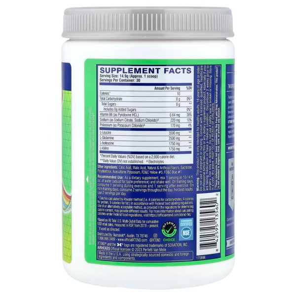 Xtend The Original 7gr BCAA 30 Servicios Air Heads Xtremes Candy Informacion nutricional