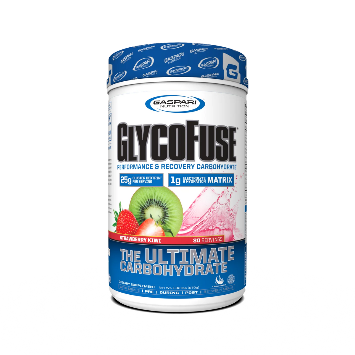 Gaspari Nutrition Glycofuse 1.92 Lbs 30 Servicios. Suplemento de Carbohidratos STRAWBERRY KIWI