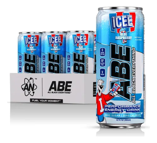 AN ABE Energy Drink + Performance 11.2 Oz 12 Pack ICEE blue raspberry