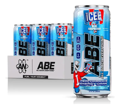 AN ABE Energy Drink + Performance 11.2 Oz 12 Pack ICEE blue raspberry