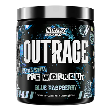 Nutrex Outrage Pre Workout 30 Serv Blue Raspberry
