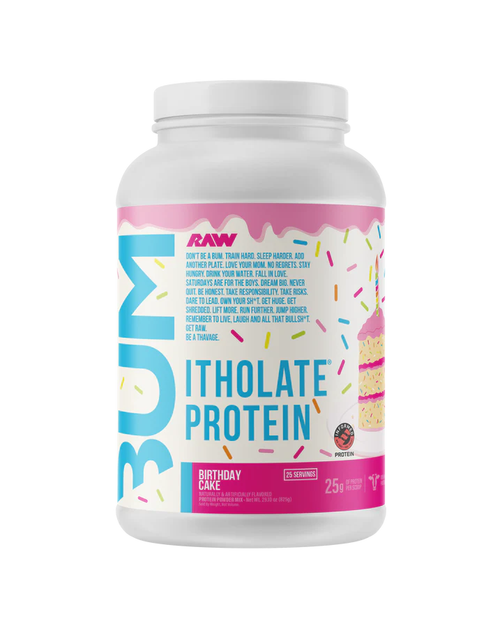 Raw Nutrition Proteina Bum Itholate Protein 1.9 Lbs 25 Servicios birthday cake