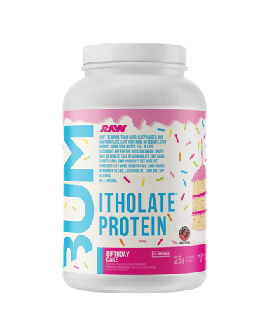 Raw Nutrition Proteina Bum Itholate Protein 1.9 Lbs 25 Servicios birthday cake