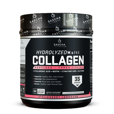 Sascha Fitness Colageno Hidrolizado 35 Servicios limonada de fresa