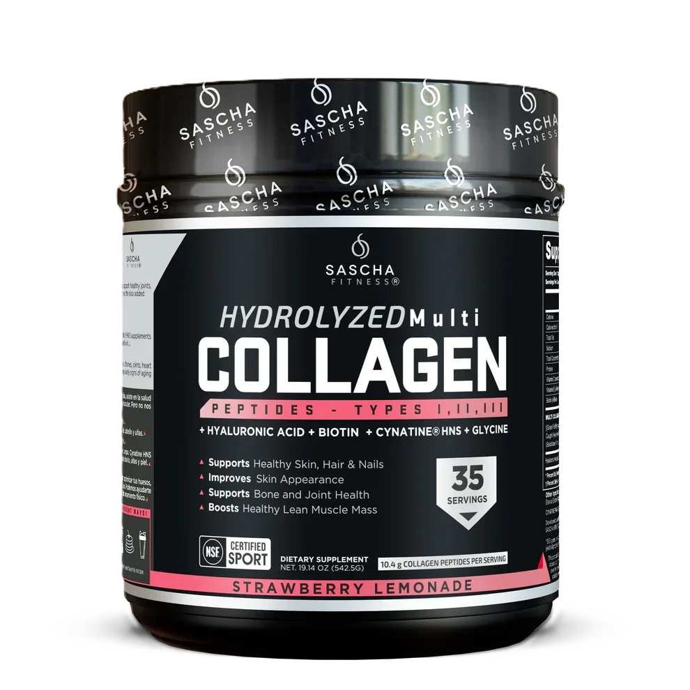Sascha Fitness Colageno Hidrolizado 35 Servicios limonada de fresa