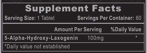 Hi Tech Laxogenin 100 60 Tabletas Informacion nutricional