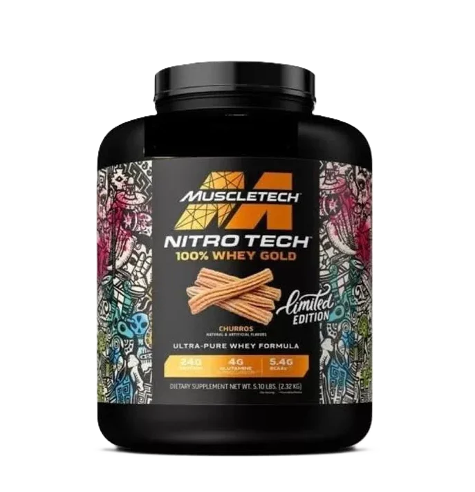 Muscletech Nitrotech Whey Gold 70 servicios 5 libras churro