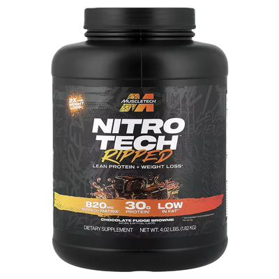 Musclemeds Proteina NitroTech Ripped 4 Lb 38 servicios chocolate brownie