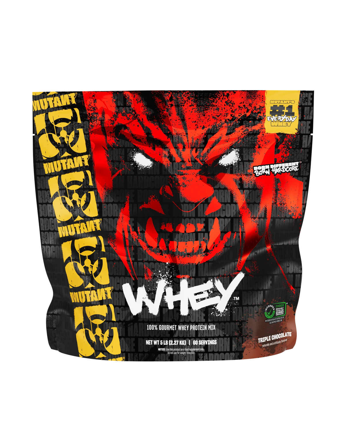 Mutant Whey Proteina 5 libras 61 servicios triple chocolate